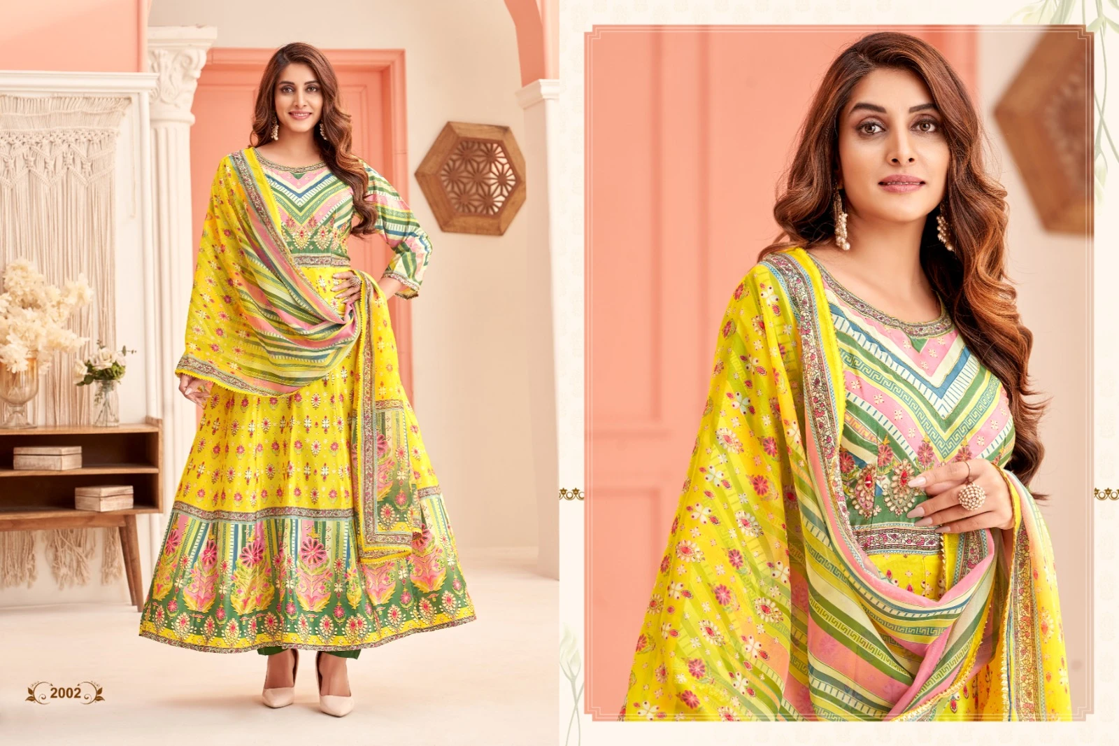 K.F Aaisha Maslin Wholesale Anarkali Readymade Salwar Suit Catalog — Wholesale Readymade Suit, MPA wholesale from Surat - Gallery Image 6